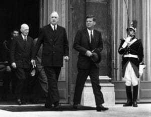 Charles de Gaulle et John Fitzgerald Kennedy en 1961.