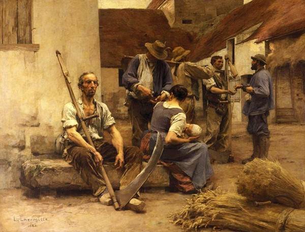 Des paysans à l'époque moderne (1882) - Léon Augustin Lhermitte | Domaine public