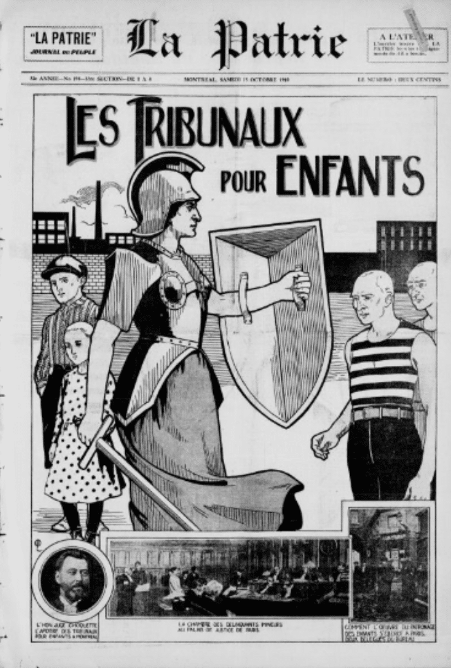 Les tribunaux pour enfants La Patrie 1910 | Domaine Public