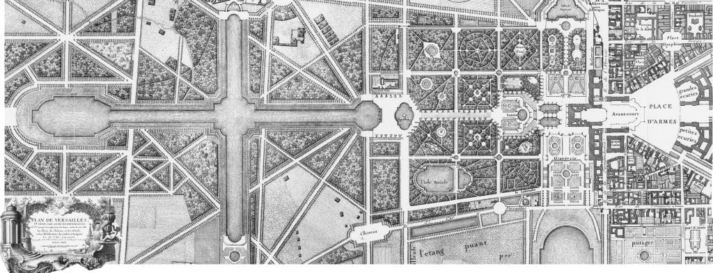 Plan des jardins du château de Versailles en 1746 - Jean Delagrive BnF | Domaine public