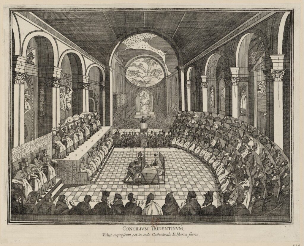 Le Concile de Trente qui s’est déroulé entre 1545 et 1563
