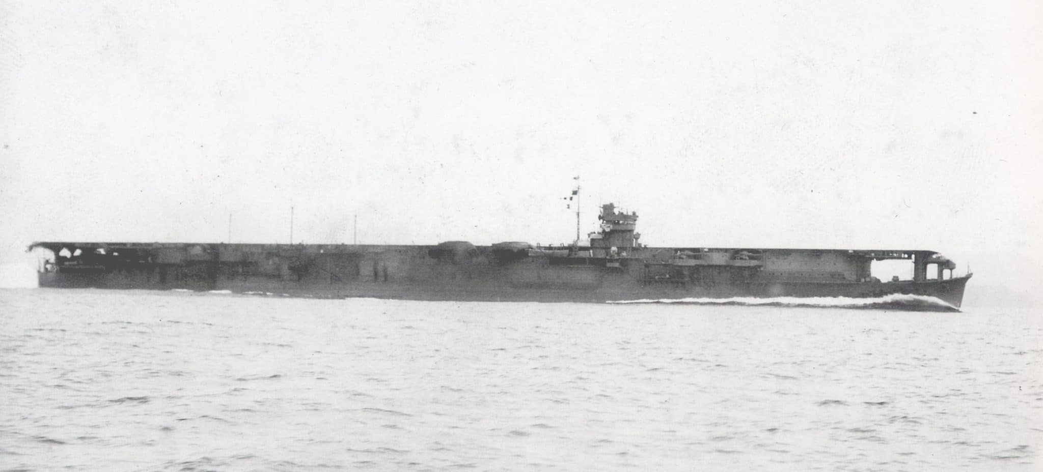 Le Sōryū en 1938, au cours de ses essais de vitesse, au large de Tateyama - Auteur inconnu | Domaine public