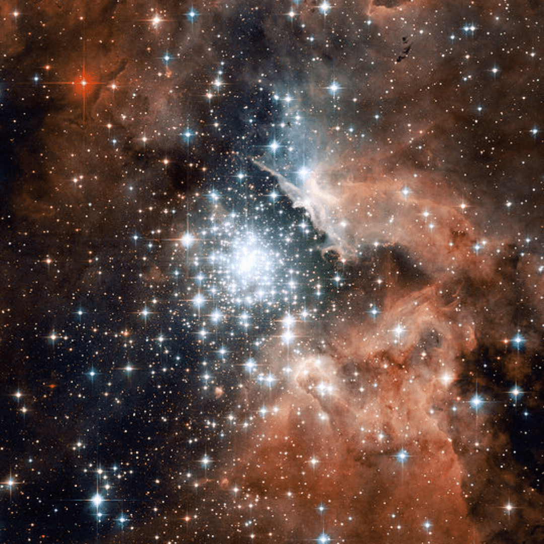 Capture d'une partie de l'espace observable. NGC 3603 (Gum 38b), une région HII dans la constellation de la Carène - NASA, ESA | Domaine public