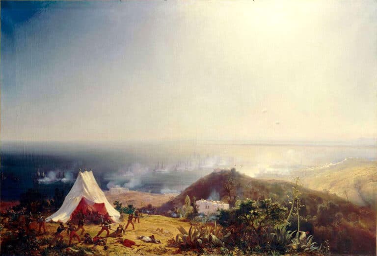 Attaque d'Alger par la mer 29 Juin 1830 par Theodore Gudin