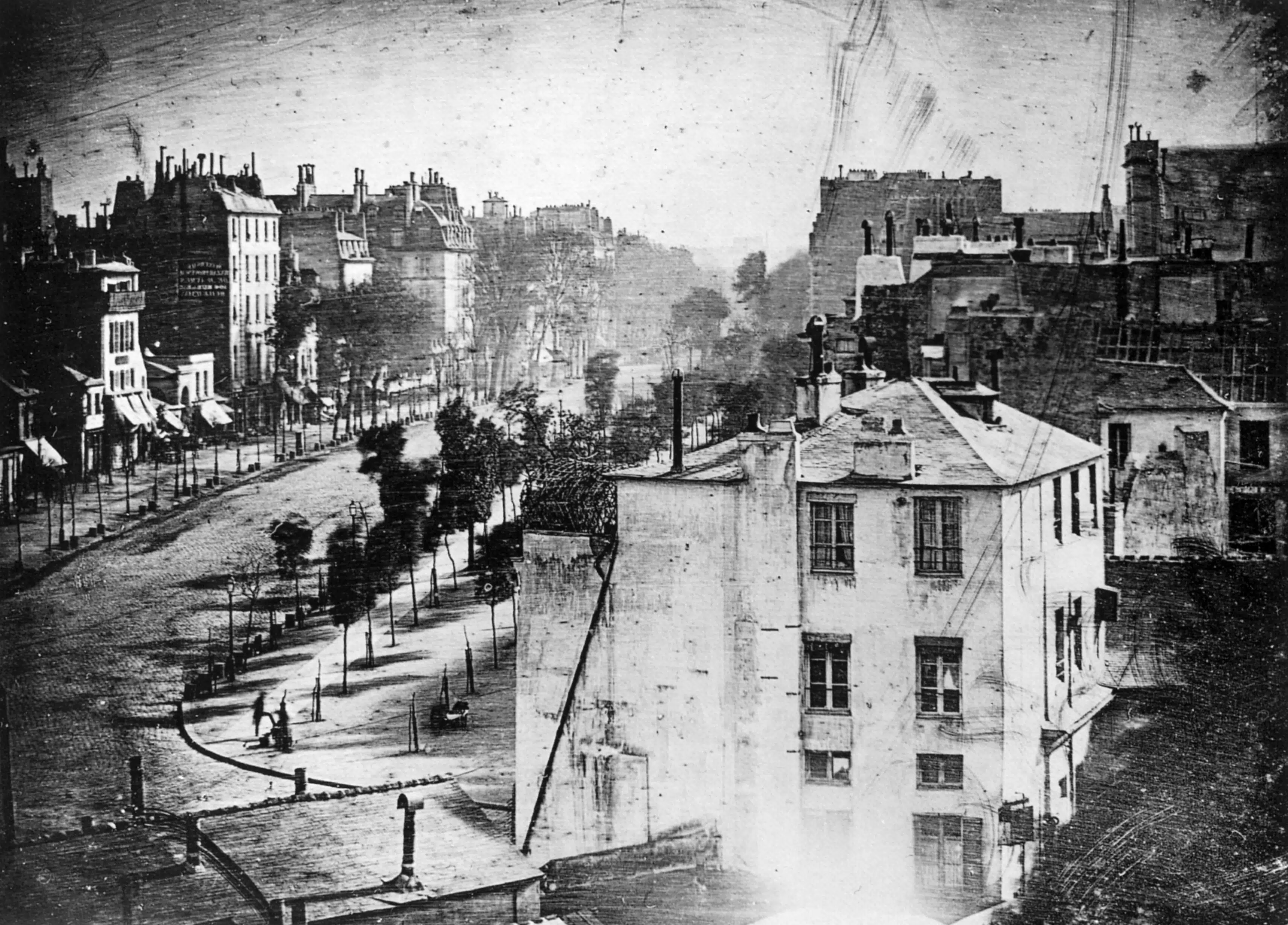 Boulevard du Temple, Paris (1838), Munich Stadtmuseum - Louis Daguerre | Domaine public