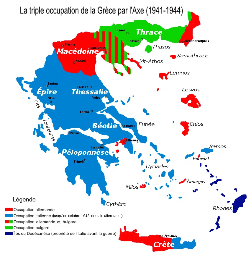 Occupation de la Grèce par l'Allemagne, l'Italie et la Bulgarie - Michalis Famelis | Creative Commons BY-SA 3.0