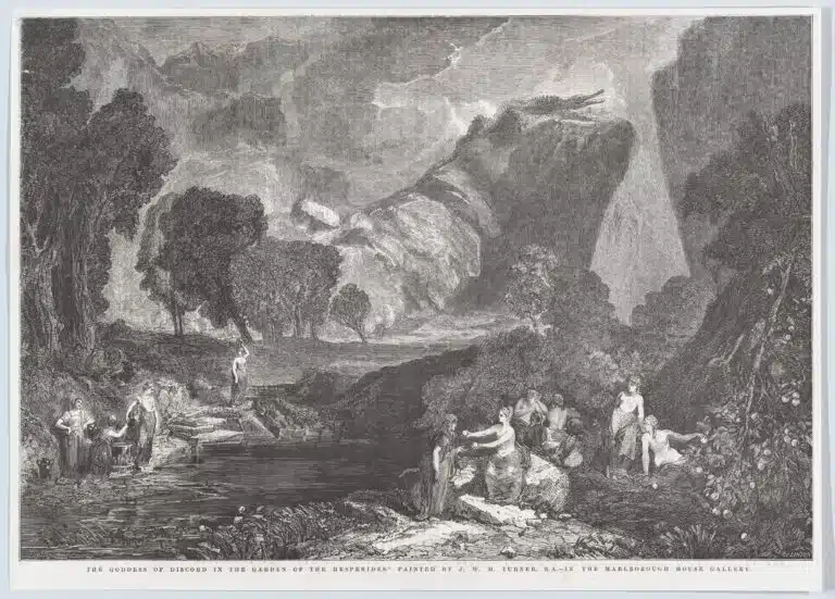 La déesse de la discorde dans le jardin des Hespérides, extrait du "llustrated London News". Pour illustrer notre article sur l'Atlantide - Henry Linton | Domaine public