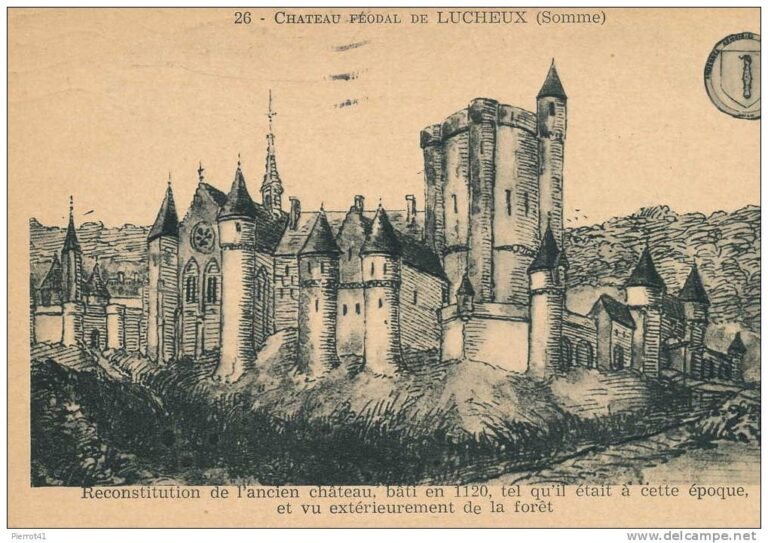 Reconstitution du château, imaginé dans sa situation en 1120
