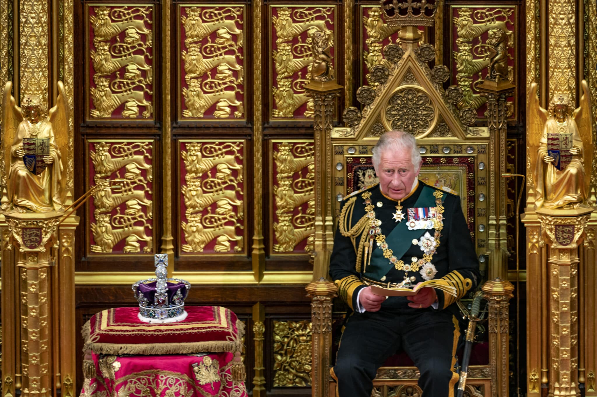 Le Prince de Galles prononce le discours. Il est rédigé par le gouvernement et présente son programme législatif pour la session 2022-23 - Copyright House of Lords 2022 / Photography by Annabel Moeller | Creative Commons BY 2.0