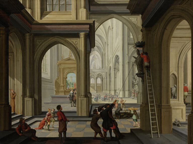 L'iconoclasme dans une église, 1630 - Dirk van Delen | Domaine public