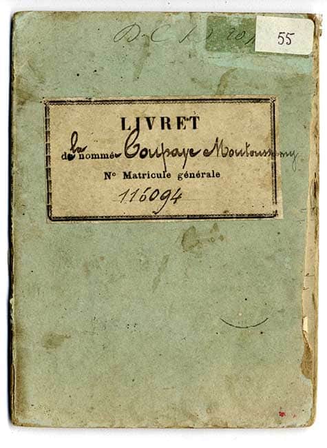Livret d’engagé. 1901. Coll. Archives départementales de La Réunion