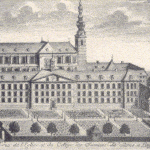 Gravure de l'ancien collège des jésuites de Liège, en Belgique (1740) - Grentidez | Domaine public