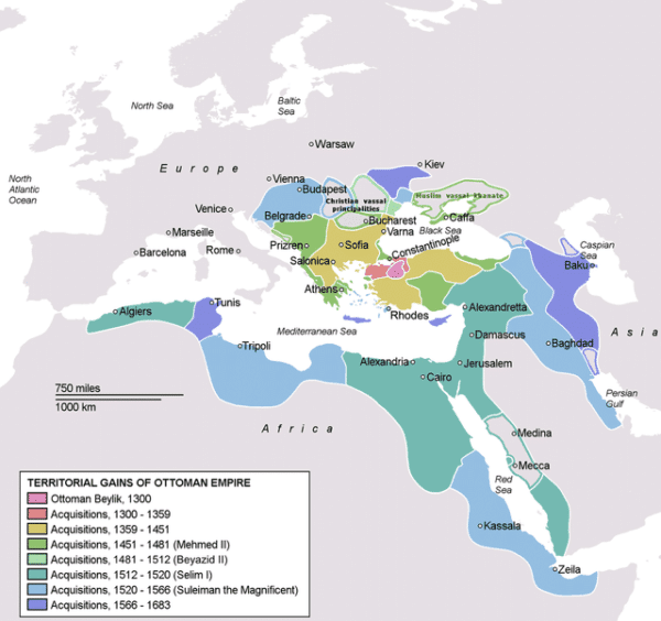 Carte Historique Empire Ottoman 1595 - Ortelius - Reproduction 23x30,4 Cm - Art Mural Vintage