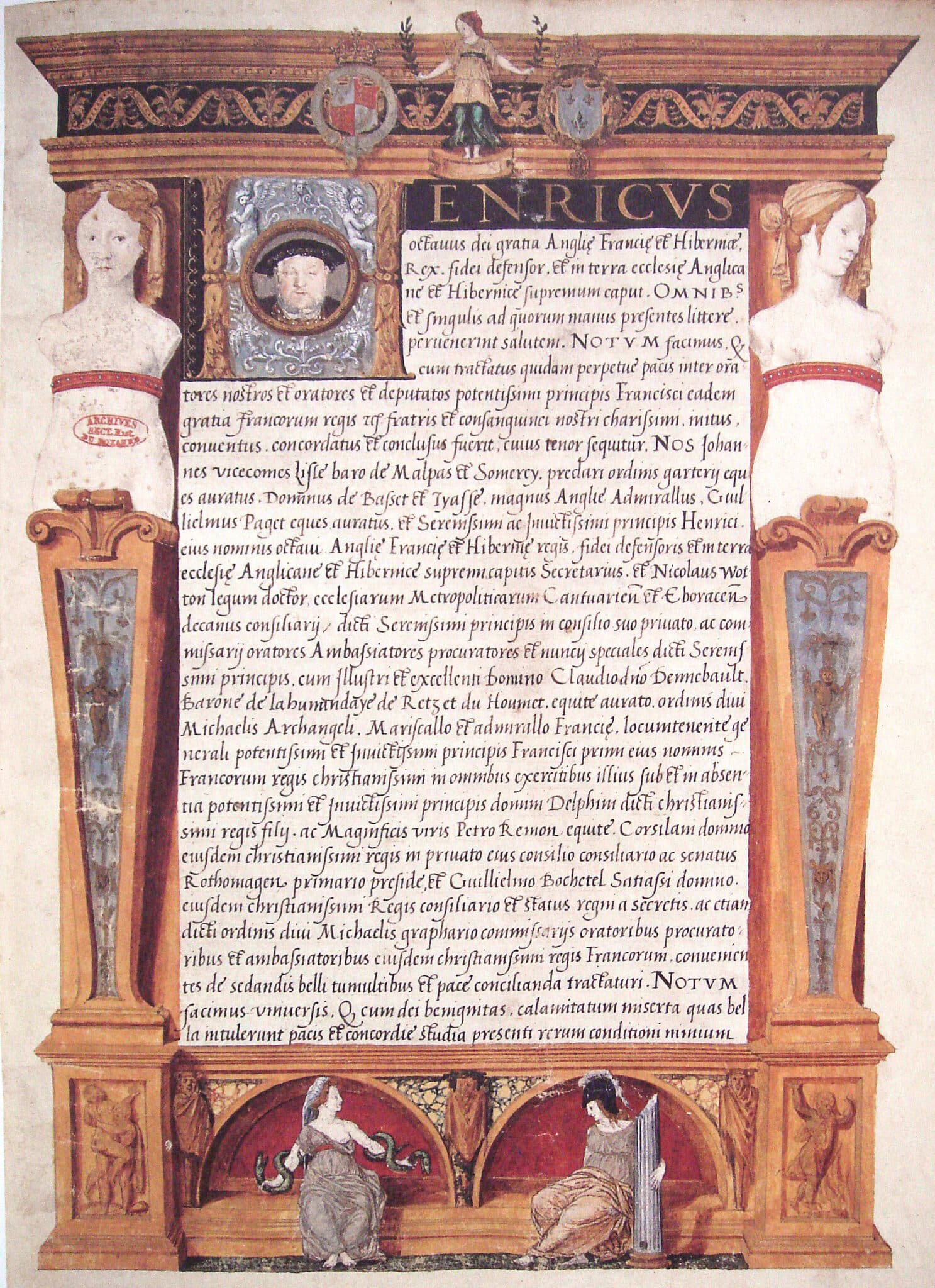 Ratification du traité d'Ardes par Henry VIII - 1546| Domain public