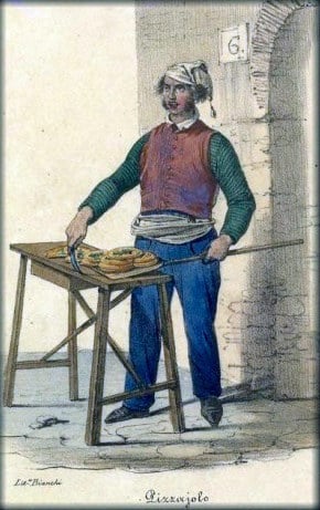 Pizzajolo in 1830 (litografia) : Civica Raccolta delle Stampe « Achille Bertarelli » - Milano , Italia | Domaine public