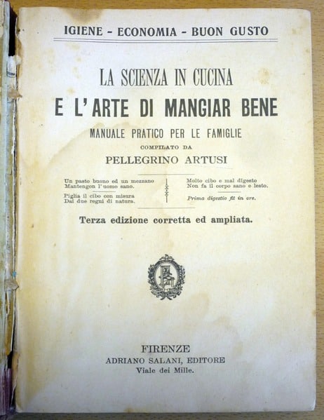 La première édition du livre date de 1891 - Musei del cibo, Parmigiano | Domaine public