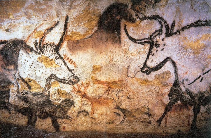 Aurochs représentés dans la grotte de Lascaux. Lascaux 2 - Auteur inconnu | Creative Commons BY-SA 3.0