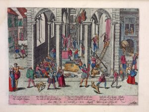 La « fureur iconoclaste » à Anvers en 1566 par Frans Hogenberg | Domaine public