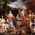Portrait mythologique de la famille de Louis XIV, un puissant roi aux nombreuses aventures avec des femmes - Jean Nocret | Domaine public