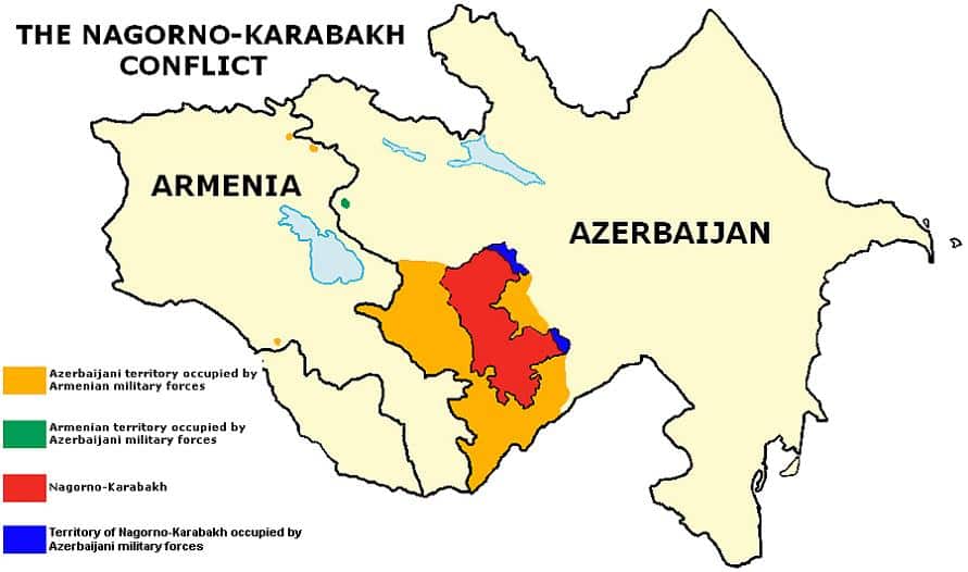 Carte de la guerre au Haut-Karabakh / Armenicum / CC-BY-SA 3.0 Deed