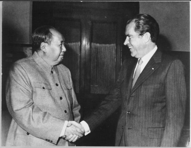 Le president Nixon rencontre le leader du Parti communiste chinois Mao Zedong le 29 fevrier 1972 Maison Blanche | Domaine public