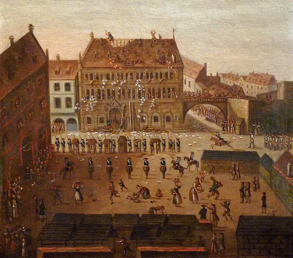 Le sac de l'Hôtel de ville de Strasbourg le 21 juillet 1789 | Domaine public