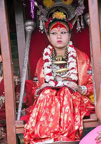 Photo d’une Kumari | Nirmal Dulal - Creative Commons BY-SA 3.0 DEED