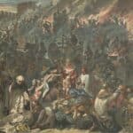 Illustration de 1894 représentant le pogrom de Strasbourg (massacre des habitants juifs de la ville) le 14 février 1349 | Domaine public
