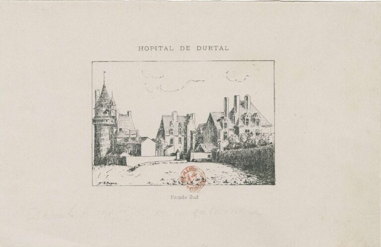 Château de Durtal lors de son utilisation comme hôpital - Archive départementale du Maine-et-Loire | Licence Ouverte Version 2.0