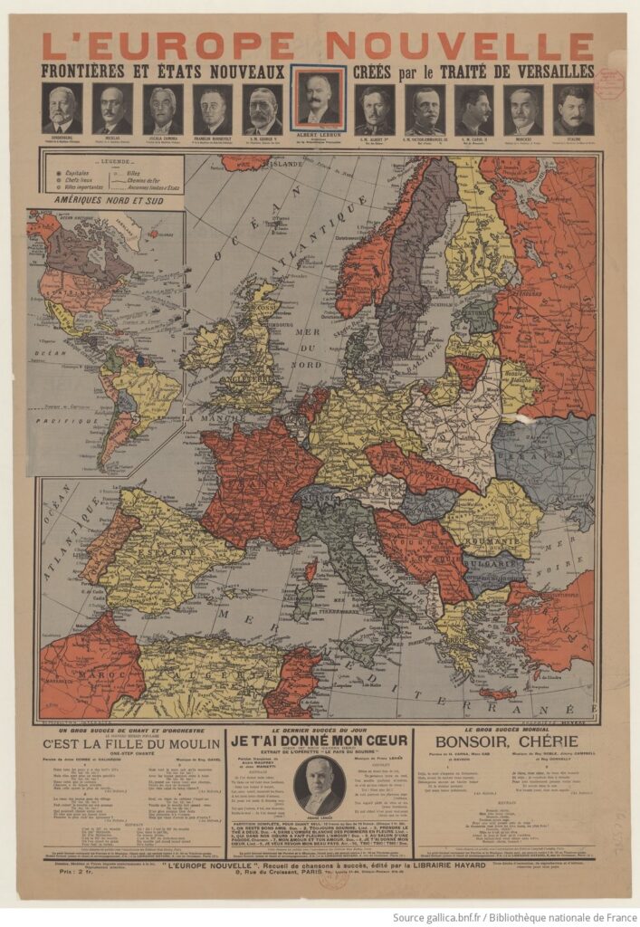 L'Europe nouvelle. Les frontières et les Etats nouveaux créés par le traité de Versailles - BnF ou Bibliothèque nationale de France | Domaine public