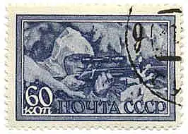 Timbre-poste de 1943 à son effigie. -  Ivan Dubasov (URSS) | Domaine public