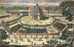 Cour arrière de la ménagerie royale de Versailles sous le règne de Louis XIV, 1643-1715, Pierre Aveline | Domaine public