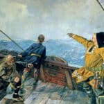Le tableau “Leif Erikson découvre l'Amérique” de la Galerie nationale d’Oslo - Christian Krohg | Domaine public