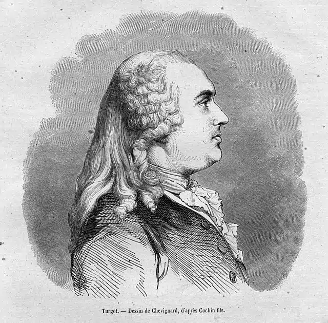 Anne Robert Jacques Turgot, portrait gravé – Edmond Lechevallier-Chevignard d’après Charles-Nicolas Cochin fils | Domaine public