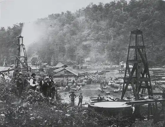 Champ de pétrole en Pennsylvanie, 1862 | Domaine Public