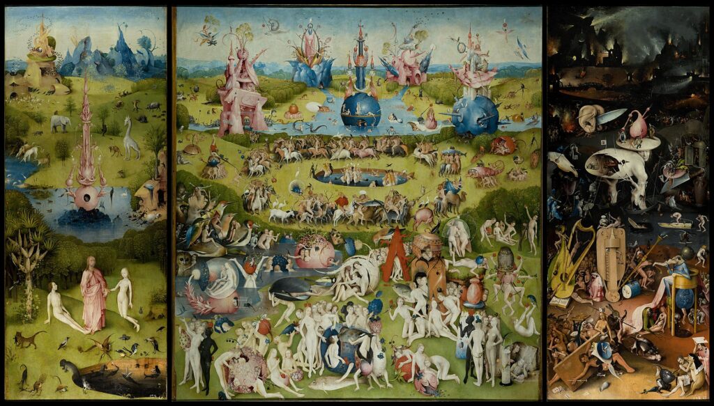 Le Jardin des délices, réalisé entre 1480 et 1505 – Jérôme Bosch | Domaine public