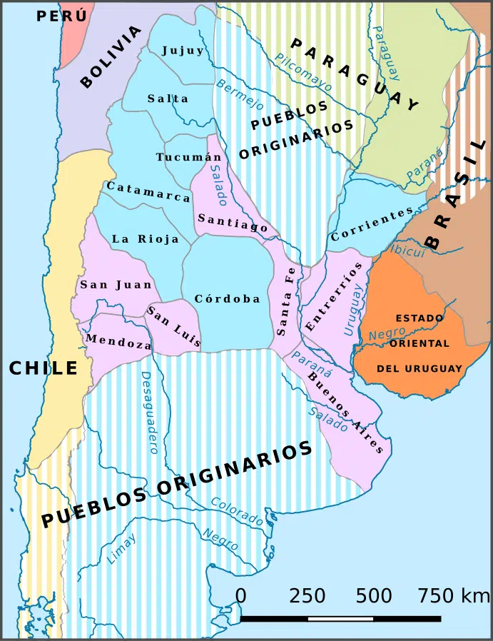 Conflit entre les provinces argentine en 1840 - Sorbier Siffleur (pseudo Wikipédia) | CC BY-SA 4.0