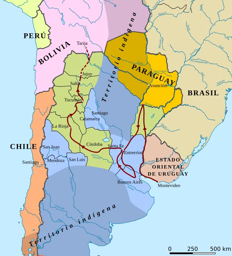 Expédition de Lavalle en 1840 - Prruxo (pseudo Wikipédia) | CC BY-SA 4.0