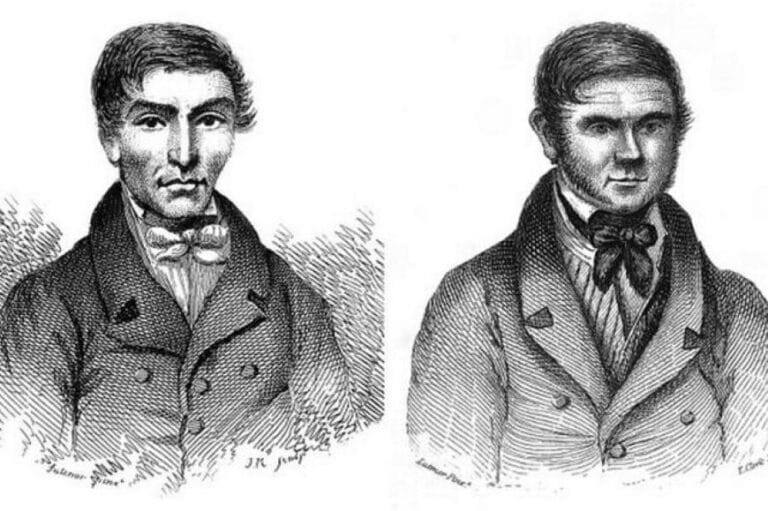 Portraits des tueurs en série William Hare et William Burke, réalisés vers 1850 - Auteur inconnu | Domaine public