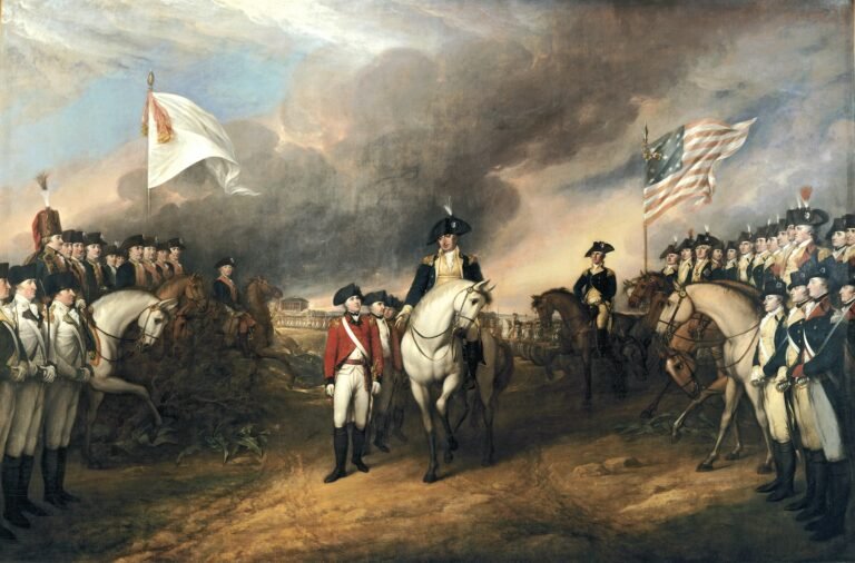 John Trumbull, La reddition du lord Cornwallis, 1820 I Domaine Public