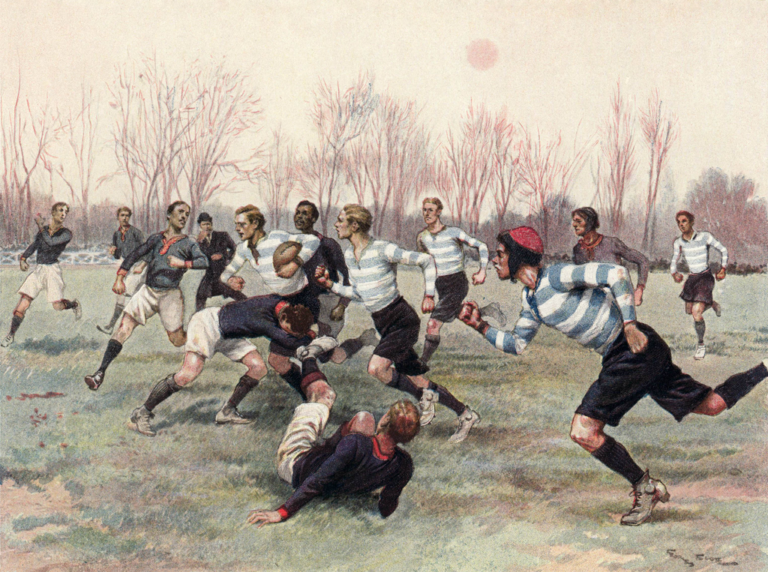 Le Stade Français jouant le Racing Club, 1906, la Belle Jardinière I Domaine Public
