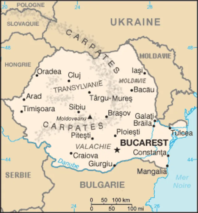 Carte de la Roumanie | Domaine public