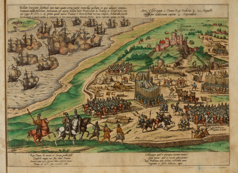 Guerre de Sept Ans du Nord : conquête danoise de la forteresse d'Älvsborg le 4 septembre 1563. -Frans Hogenberg, 1589 | Domaine Public