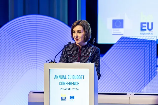 Maia Sandu lors de la conférence annuelle sur le budget de l'UE - Belgium24.eu | Creative Commons Attribution 2.0