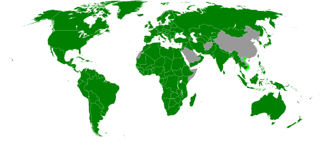 Liste des pays avec lesquels le Saint-Siège entretien des relations diplomatiques - Muso | Creative Commons Attribution-Share Alike 3.0