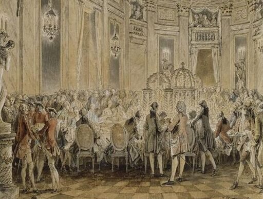 Fête donnée à Louveciennes, le 2 septembre 1771 - Jean-Michel Moreau (musée du Louvre, 1771) | Domaine public
