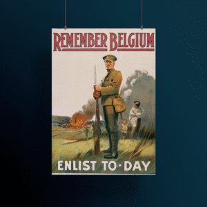 Poster Remember Belgium enlist to day