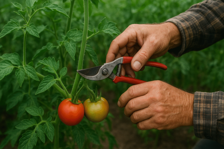 Ecimage d'un plant de tomates - Image générée par intelligence artificielle