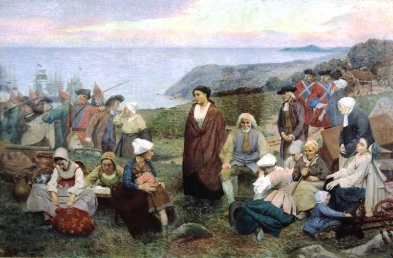 La Déportation des Acadiens - Henri Beau, 1900 | Domaine public