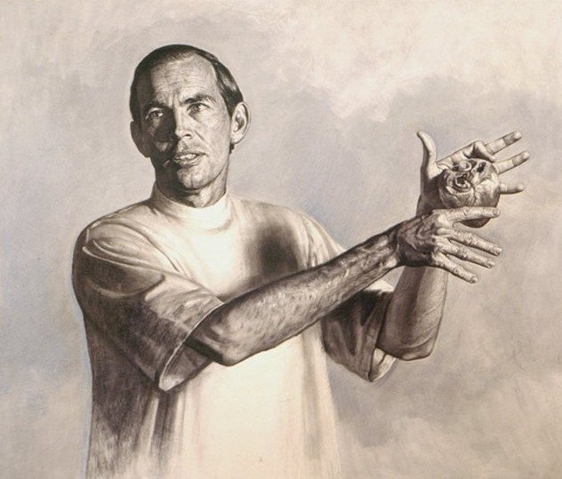 Portrait du Dr Christiaan Barnard, tempura sur toile de 1960 - Benito Prieto Coussent | Creative Commons BY-SA 3.0 ES